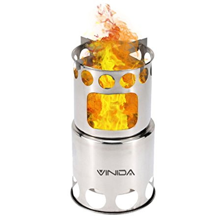 Wood Burning Camping Stove Lightweight Survival Backpacking Stove with a Mesh Pouch for Camping