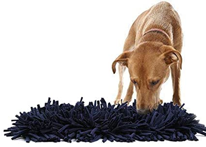Zicosy Snuffle Mat for Dogs- Feeding Mat for Dogs (12" x 18") - Grey Feeding Mat - Encourages Natural Foraging Skills - Easy to Fill - Durable and Machine Washable - Perfect for Any Breed(blue)