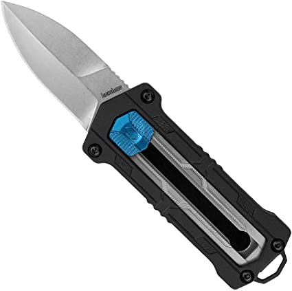 Kershaw Kapsule Spear Point Pocket Knife, 1.9-in. Blade, Manual Opening, Sliding Button Lock (1190), Black