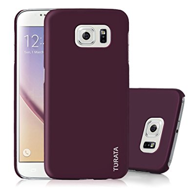 S6 Case Galaxy S6 Case TURATA Slim Fit Premium Coated Surface Four Layer Paint Hard Case for Samsung Galaxy S6 G9200 (Purple)