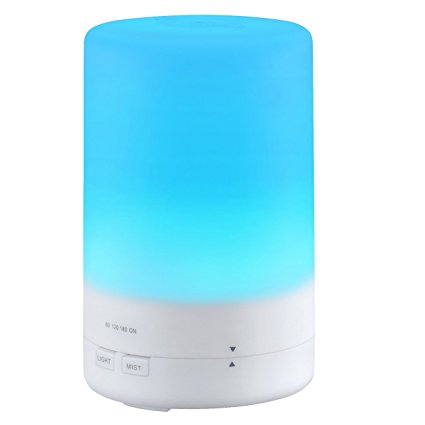 VicTsing® LED 180ml Ultrasonic Aromatherapy Essential Oil Purifier Aroma Diffuser Air Humidifier with 4 Timer Settings and 6 Color Light Changes Ultrasonic Aroma Diffuser Humidifier