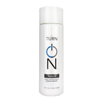 Turn On Premium Hybrid Personal Lubricant (8 oz) Best Lube for Women & Men - Glycerin Free, Paraben Free, Smooth Water   Silicone Blend For Pleasure, Intimacy & Arousal - Long Lasting - Easy Clean Up