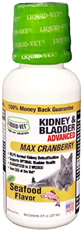 Liquid-Vet Advanced Kidney & Bladder Supplements for Cats with Cranberry   D-Mannose | Cat Kidney Support | Cat Urinary Tract Health