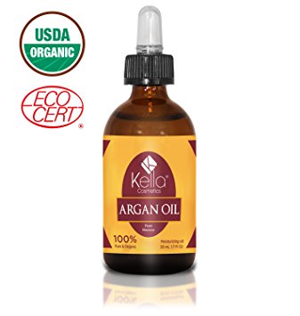 Premium Quality Argan Oil , 1.7 fl oz (50ml), 100% Pure, Certified Organic For Hair, Skin, Face & Nails - Best Moroccan Anti-Aging, Anti-Wrinkle, Anti-Oxidant Beauty Secret - Prevents Frizz & Increases Natural Hair Shine & Silkiness - Natural Skin Care Products for Women and Men - Nature's Best Beard Oil - Moisturizer for Dry Skin & Cuticles - Pure Oil not a Cream or Serum - USDA & EcoCert Certified - Try It, know The Difference.