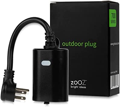ZOOZ 700 Series Z-Wave Plus Outdoor Single Plug ZEN05 | Hub Required | Works with the Z-Box Hub, Home Assistant, and Hubitat, Black