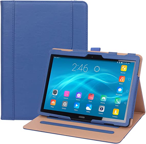 ProCase Lenovo Tab P10 / M10 / M10 HD 10.1 Case, Leather Protective Stand Folio Case Cover for Lenovo Tab P10 TB-X705F TB-X705L / M10 HD TB-X505F TB-X505L / M10 TB-X605F TB-X605L 10.1" Tablet – Navy