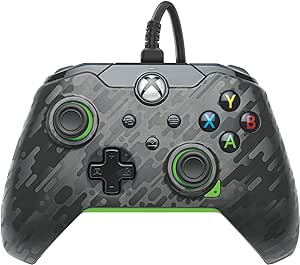 PDP Wired Controller: Neon Carbon - Xbox Series X|S, Xbox One, Xbox, Windows 10/11