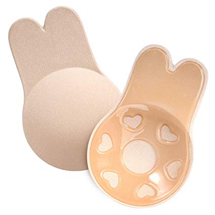 Women Adhesive Bra Lift Nipplecovers Strapless Backless Sticky Invisible Bra Latest Rabbit Adhesive Breast Lift Tap