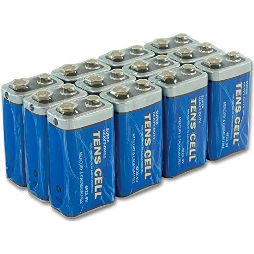 TENS Cell TA9050-I Heavy Duty Batteries, 9V (Pack of 12)