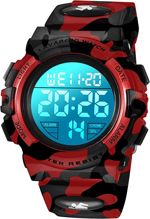 Kid's Watch,Boys Watch Digital Sport Outdoor Multifunction Chronograph LED Waterproof Alarm Calendar Analog Watch for Children with Silicone Band