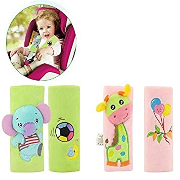 Infant and Baby Car Seat Strap Covers,Stroller Belt Covers,Head Support, Shoulder Pads