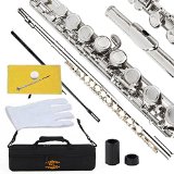 Glory Closed Hole C Flute With Case Tuning Rod and ClothJoint Grease and Gloves Nickel Siver--More Colors availableClick to see more colors