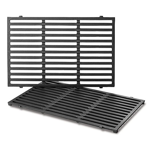 Weber 7638 Porcelain-Enameled Cast Iron Cooking Grates for Spirit 300 Series Gas Grills (17.5 x 11.9 x 0.5)