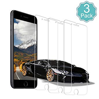 SUNYOO iPhone 7 iPhone 8 Screen Protector,Clear Tempered Glass Screen Protector 3D Touch Screen Protection Case for iPhone 7 iPhone 8（3 PACK）