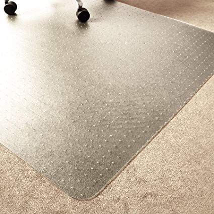 Marvelux 48" x 51" ECO (Enhanced Polymer) Chair Mat for Low and Standard Pile Carpets | Rectangular | Transparent Carpet Protector | Multiple Sizes