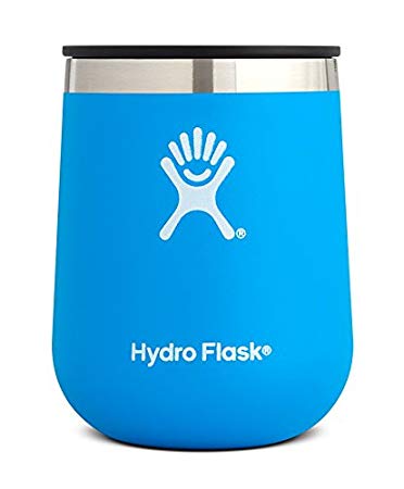 Hydro Flask 10 oz Wine Tumbler - Stainless Steel & Vacuum Insulated - Press-In Lid - Pacific