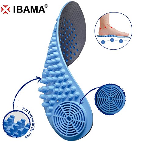 IBAMA Gel Massage Shoe Insoles, Foot Pressure Relief Shock Absorbing, Superior Comfort and Non Irritating, 1 Pair - Men's Size