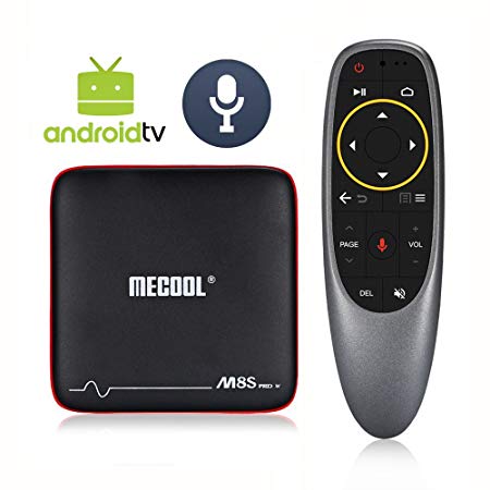 [Deal Price ONLY $45, Google TV Edition] 2018 Best Model MECOOL Voice-Activated Android 7.1 TV Box 2GB RAM 16GB ROM Support OTA Update with Android TV Launcher and Ultra-Fast Amlogic 64Bits Processor