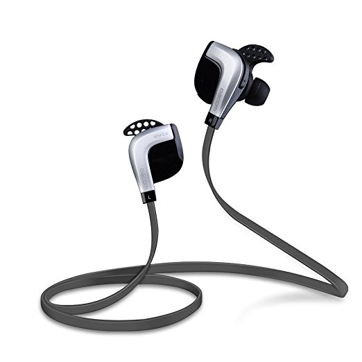 DACOM G02 Silver Wireless Bluetooth Sport Earphones Deep Bass Earbuds Headphones with Build-In Mic, Silver