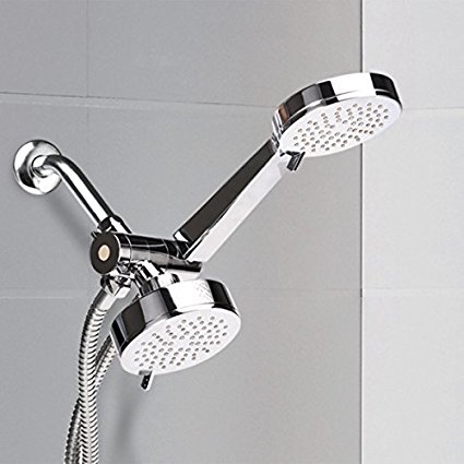 Blusmart 4-Inch High Pressure Shower Head Rainfall Ultra-Luxury 3-way 2 in 1 Dual Shower Heads with Handheld-Shower Combo   Shower Hose