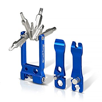 MaxMiles Bicycle Repair Tool 19 in 1 Multi-function Cycle Bike Repair Kit Bicycle Repair Tool Set Easy to carry outdoors (Blue 19in1)