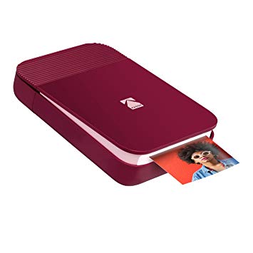 KODAK Smile Instant Digital Printer – Pop-Open Bluetooth Mini Printer for iPhone & Android – Edit, Print & Share 2x3 Zink Photos w/Free Smile App – Red