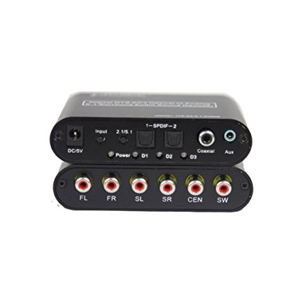 J-Tech Digital JTD-DA-5.1-Analog 5.1 Audio Rush Digital Sound Decoder Converter