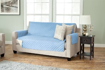 Home Fashion Designs Reversible Furniture Protector, Sofa, Marine Blue/Linen