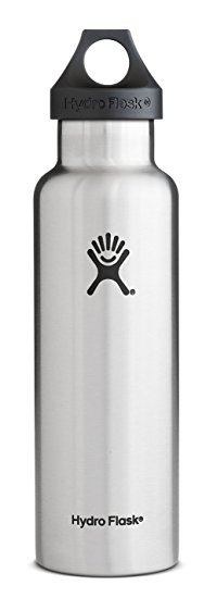 Hydro Flask Vacuum Insulated Stainless Steel Water Bottle, Standard Mouth w/Loop Cap