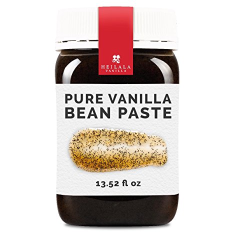 Heilala Vanilla Pure Bean Paste (13.52 oz) With Hand-picked Vanilla Pod Seeds, All Natural Ingredients, Superior to Tahitian or Madagascar Paste