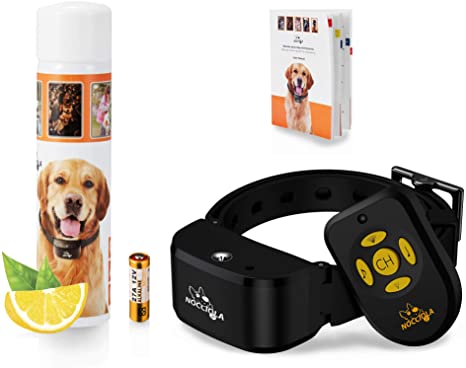 Nocciola 2020 new remote trainer anti-bell collar with spray, training collar for dogs, remote control   automatic spray, including Citronella spray refill, waterproof, rechargeable, 2 dogs possible