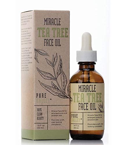 Pure Valley Tea Tree Oil for Face. Soothing Facial oil with Witch Hazel for Acne Scars, Problem Skin, Enlarged Pores, T-Zone, Paraben-Free Facial Oil. 100% Clean Beauty. Large 1.75 Fl oz (52 ml)