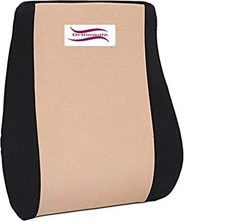 Orthowala® Executive Lumbar Support for Chair - Gold Series- ideal for Chair sofa & car chair back support - Long Size