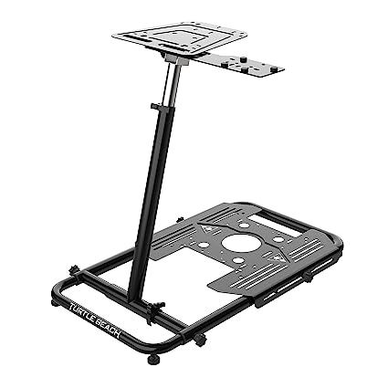 Turtle Beach VelocityOne Universal Stand for Flight Simulation & Racing Simulation Accessories with adjustable height design, metal construction, and fold flat design for PC & Xbox – Black