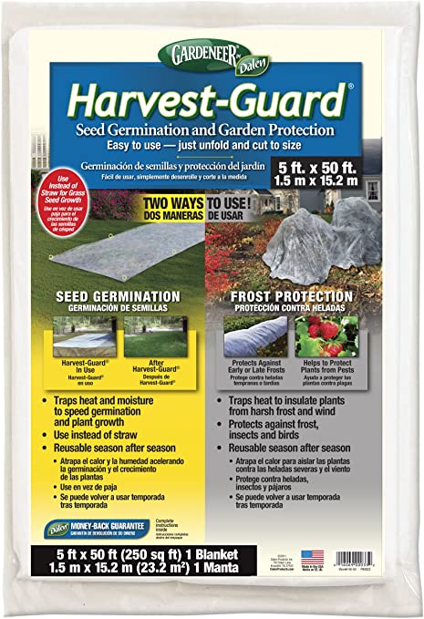 Gardeneer By Dalen Harvest-Guard Seed Germination & Garden Protection Cover 5" x 50", white - HG-50