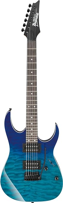 Ibanez GRG 6 String Solid-Body Electric Guitar, Right, Blue Gradation, Full (GRG120QASPBGD)