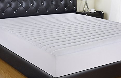 ALLRANGE Hypoallergenic Quilted Fitted Waterproof Mattress Pad, Stretch-up-to 16", Moisture Management, Stain Release, Snug Fit, Mattress Protector, Twin XL