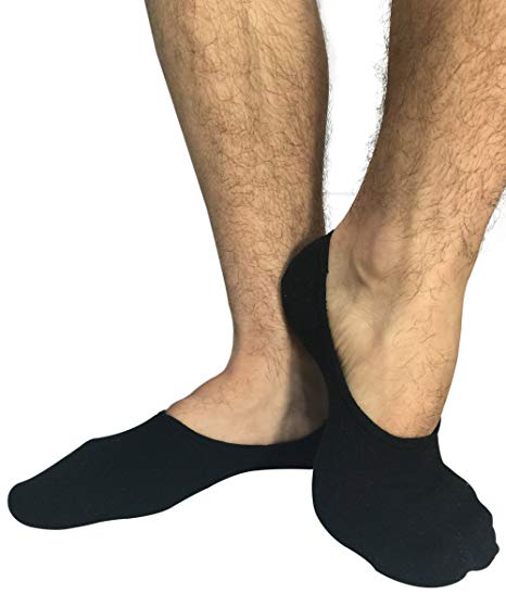 STOMPER JOE - 3 x Men’s Cotton No Show Loafer Socks - Completely Invisible in Boat Shoes with Extra Comfort Heel Grip to Prevent Slip and Blisters! Perfect for Holiday!