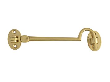 Forge 152mm Cabin Hook Silent with Brass Finish