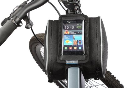 ArcEnCiel Cycling Bike Front Frame Bag Tube Pannier Double Pouch for 5in 55in Cellphone Bicycle Accessories