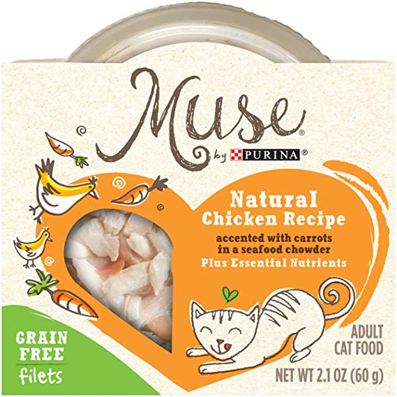 Muse by Purina Grain-Free Natural Recipe Filets Adult Wet Cat Food - (10) 2.1 oz. Tubs