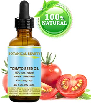 TOMATO SEED OIL. 100% Pure / Natural / Virgin / Undiluted / Cold Pressed for Skin, Hair and Lip Care. 0.5 oz.- 15ml.