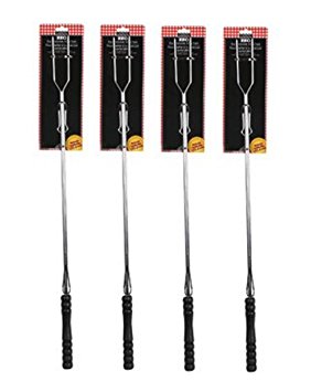 Telescoping Multi-Color Marshmallow Metal Roasting Forks / Sticks - Set of 4 (Expands From 20 in to 29 In)