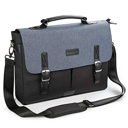 Inateck Vintage Messenger Bag,14-14.1 Inch School Shoulder Bag Laptop Bag Satchel Compatible 15 Inch MacBook Pro 2018/2017/2016 and Up to 14.1 Inch Laptop Ultrabook