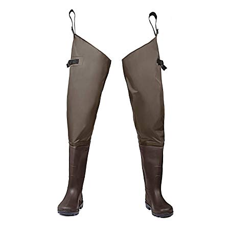 FISHINGSIR Fishing Hip Waders for Men with Boots Waterproof Breathable Hip Boots Women
