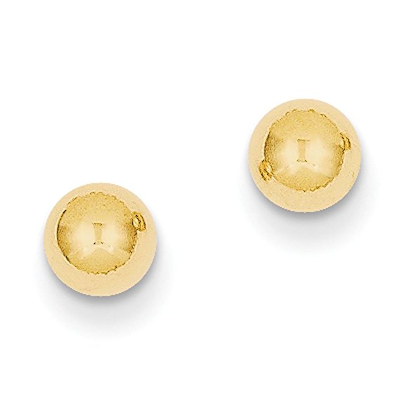 Designs by Nathan, Classic 14K Yellow Gold Round Ball and Post Stud Earrings, Many Sizes