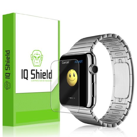 IQ Shield LiQuidSkin 6-Pack - Apple Watch 42mm Screen Protector and Warranty Replacements - HD Ultra Clear Film - Protective Guard - Extremely Smooth  Self-Healing  Bubble-Free Shield