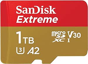 SanDisk 1TB Extreme scheda microSDXC   adattatore SD   RescuePro Deluxe fino a 190 MB/s con prestazioni app A2 UHS-I Class 10 U3 V30