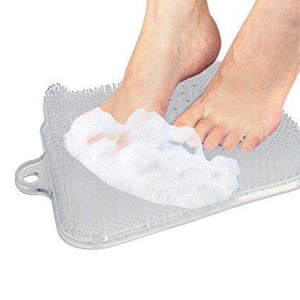 Shower Foot Massager Scrubber with Suction Cups Shower Floor Foot Scrubber Brush-Improves Foot Circulation & Reduces Foot Pain