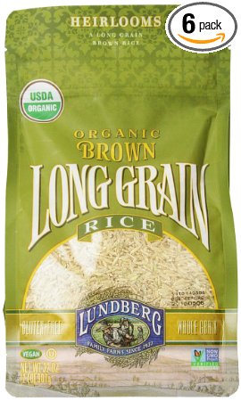 Lundberg Organic Long Grain Brown Rice, 32-Ounce (Pack of 6)